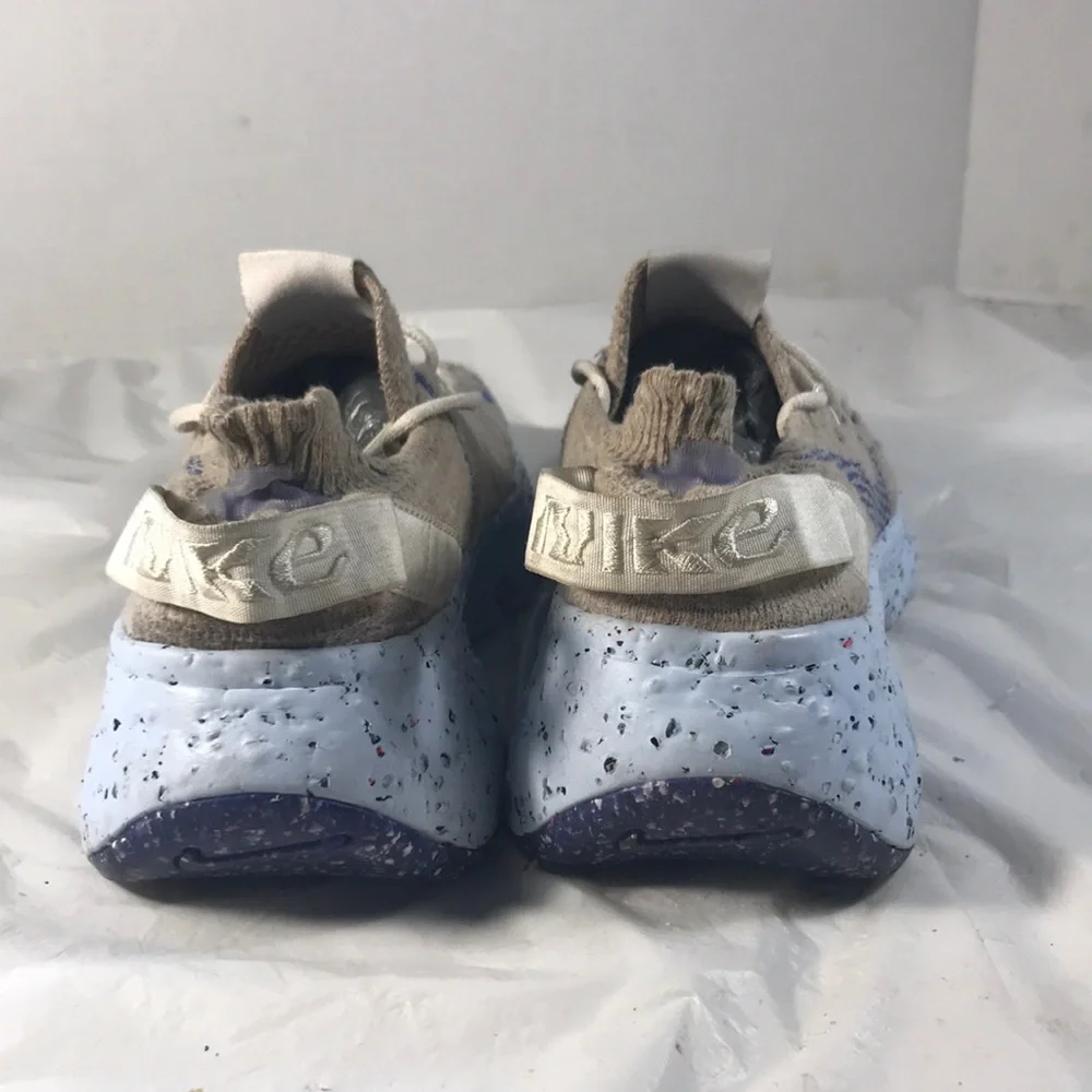 Nike Space Hippie 04 Mens Slip On and Lace Sneakers in Sand and Astronomy Blue